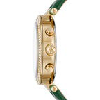 Michael Kors Parker Chronograph Quartz Crystal Green Dial Ladies Watch MK6985