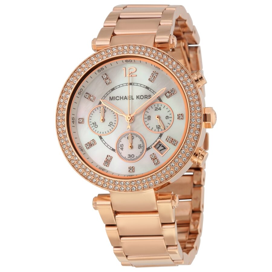 Michael Kors Parker Chronograph Rose Gold-tone Ladies Watch MK5491 Main image