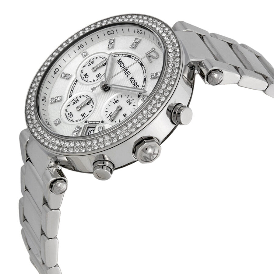 Michael Kors Parker Chronograaf Dameshorloge MK5353 met zilveren wijzerplaat Secundaire afbeelding