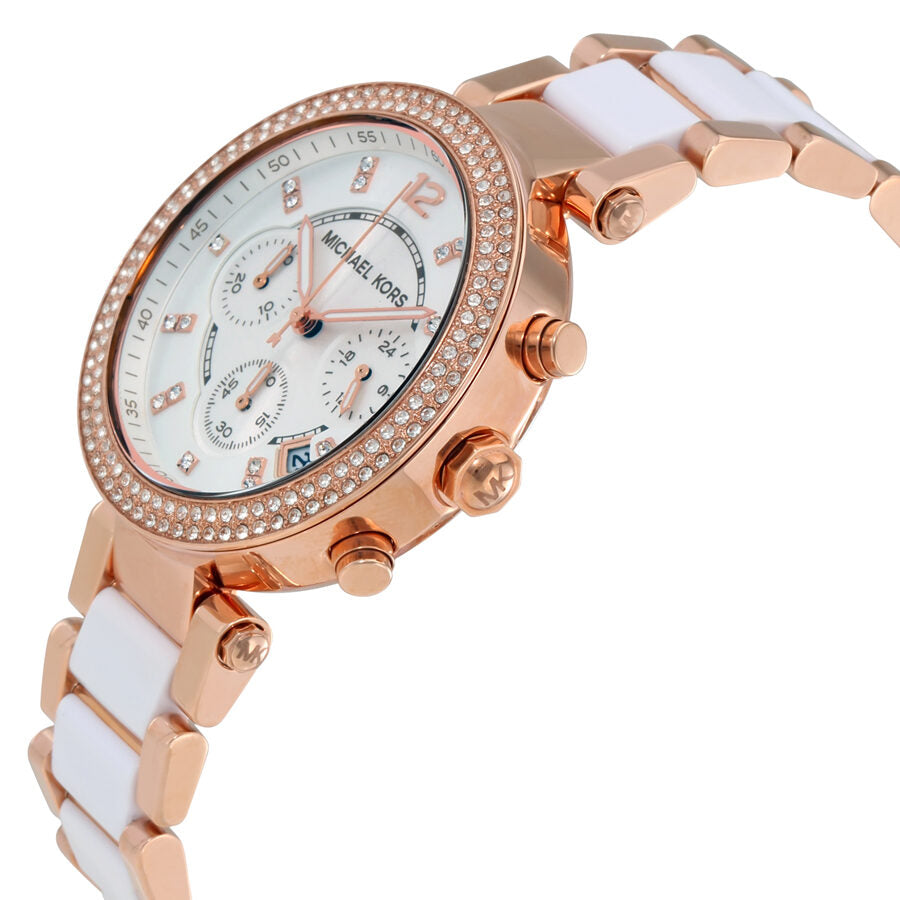 Michael Kors Parker Chronograph White Dial Ladies Watch MK5774 Secundaire afbeelding