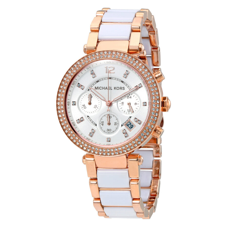 Michael Kors Parker Chronograph White Dial Ladies Watch MK5774 Hoofdafbeelding