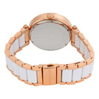 Michael Kors Parker Rose Gold-Tone and White Acetate Women's Watch - MK6365