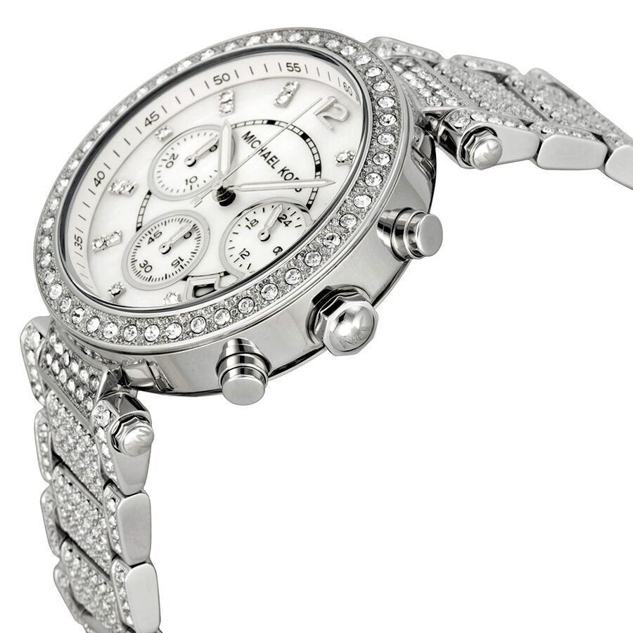 Michael Kors Parker Silver-Tone Crystal Chronograph Women's Watch - MK5572 Secundaire afbeelding