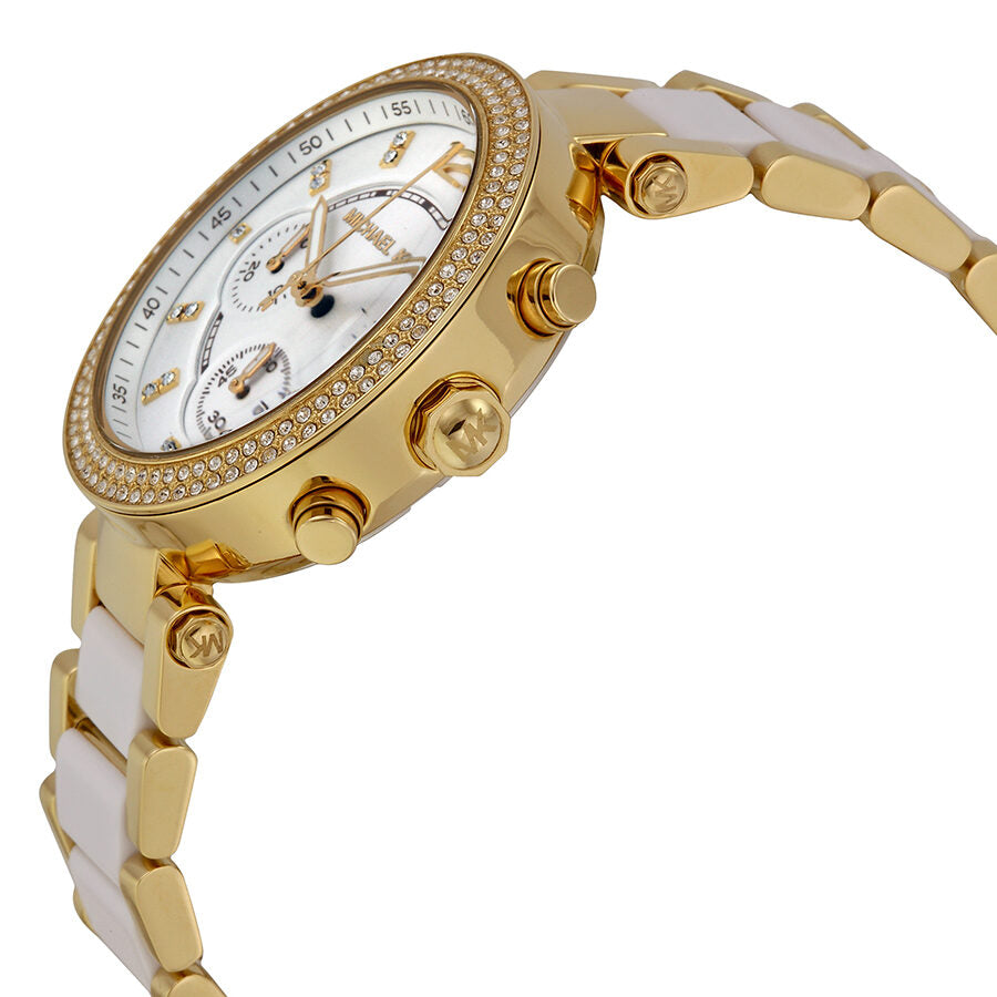 Michael Kors Parker Multi-function White Dial Women's Watch - MK6119