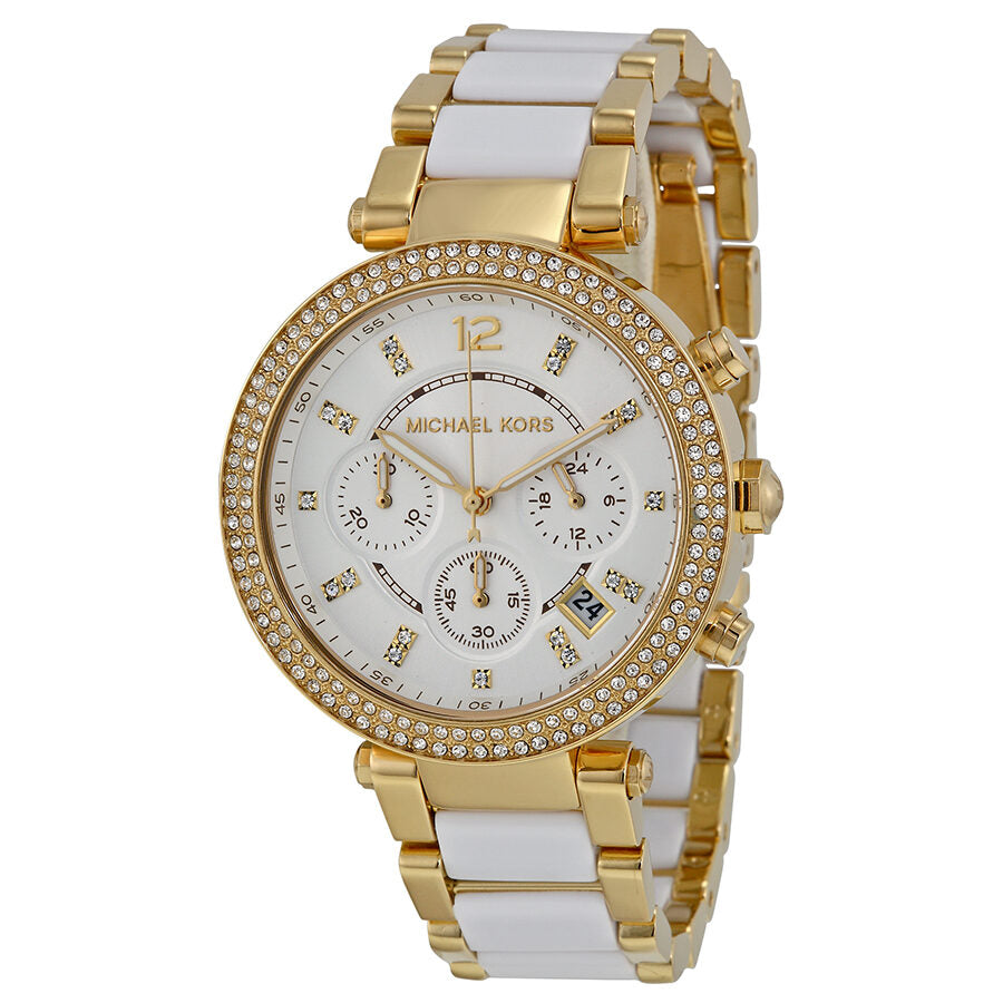 Michael Kors Parker Multi-function White Dial Women's Watch - MK6119 Hoofdafbeelding
