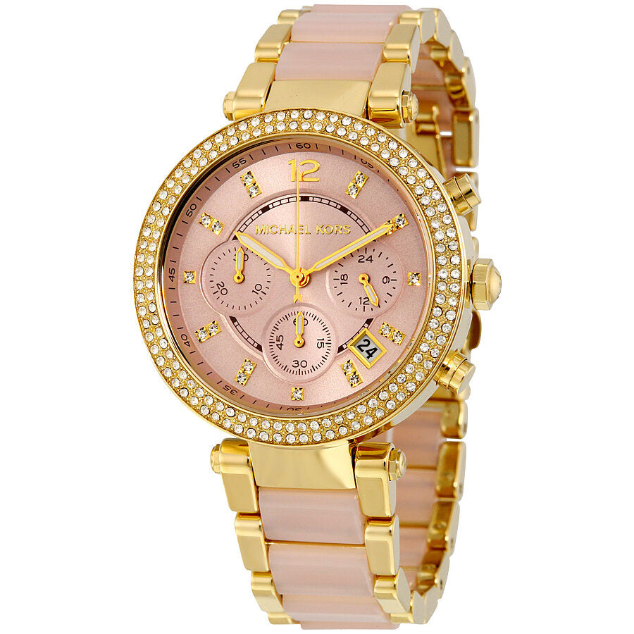 Michael Kors Parker Pink Dial Ladies Watch MK6326 Hoofdafbeelding