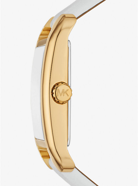 Michael Kors Petite Quartz White Dial White Leather Strap Women's Watch- MKO1059 Secundaire afbeelding