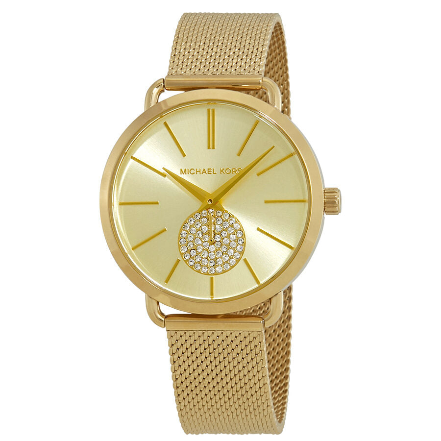 Michael Kors Porita Gold-Tone Pavé Women's Watch - MK3844 Hoofdafbeelding