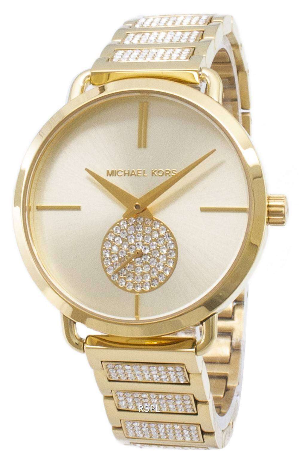 Michael Kors Portia Pave Gold Women's Watch - MK3852 Hoofdafbeelding