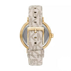 Michael Kors Addyson Silver Dial Beige Genuine Leather Women's Watch - MK2946
