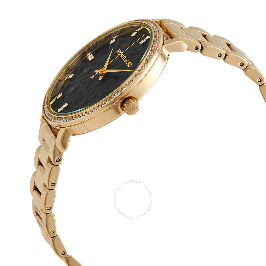 Michael Kors Pyper Quartz Crystal Black Dial Ladies Watch MK4593 Secundaire afbeelding