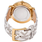 Michael Kors Pyper White Dial White Coated Canvas Women's Watch - MK2858