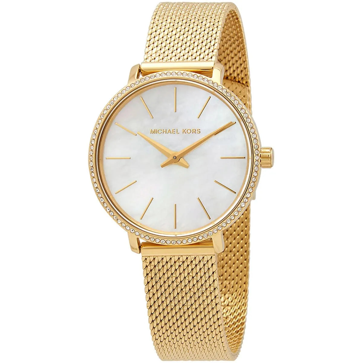Michael Kors Pyper Quartz Mother of Pearl White Dial Gold Mesh Bracelet Watch For Women - MK4619 Secundaire afbeelding