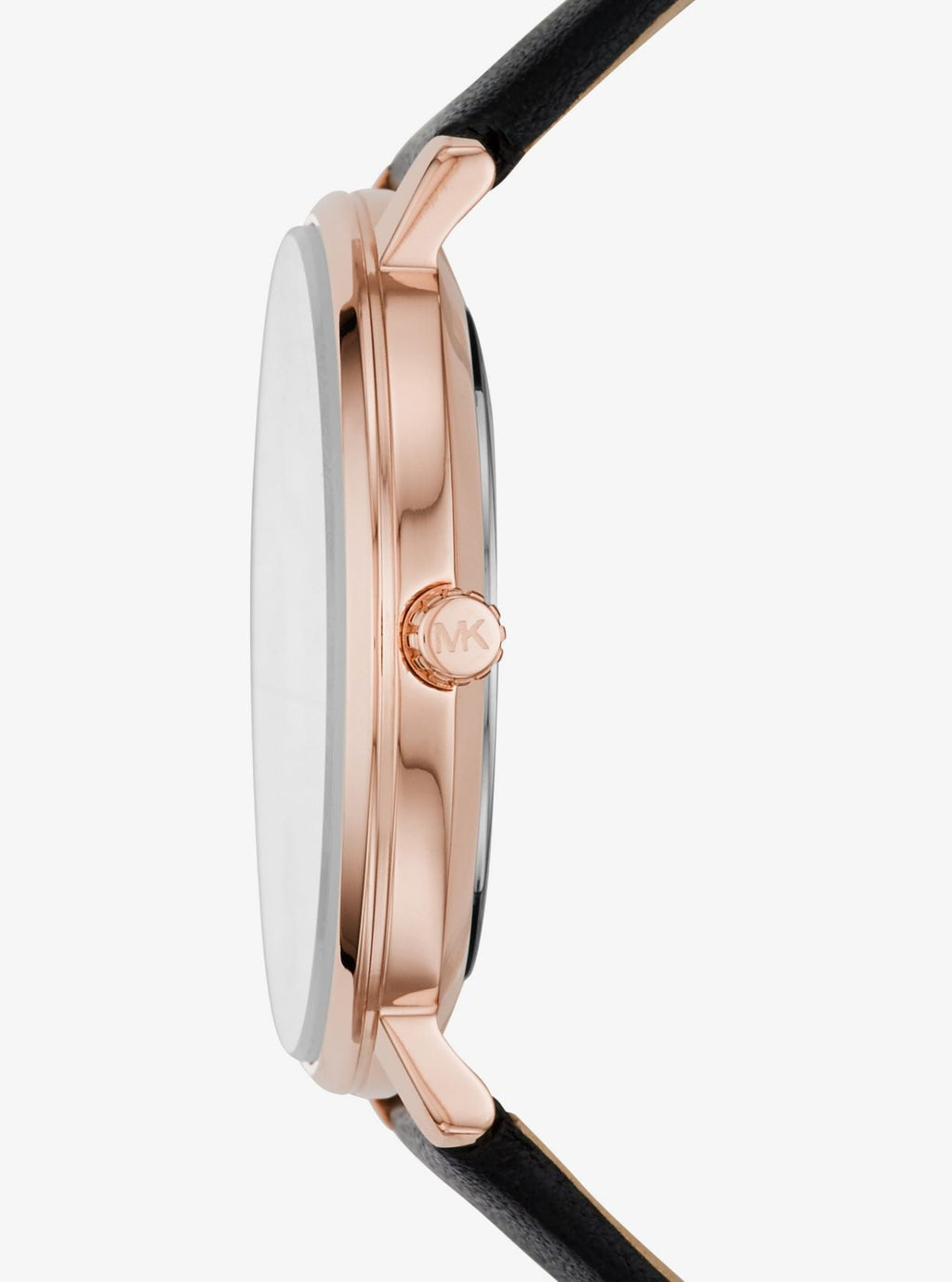 Michael Kors Pyper White Dial Black Genuine Leather Women's Watch - MK2834