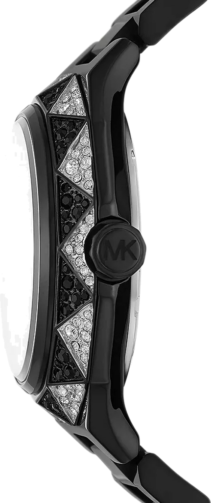 Michael Kors oversized Raquel Pavé horloge in zwart - MK4692 Secundaire afbeelding