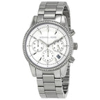 Michael Kors Ritz Chronograph White Dial Silver Women's Watch - MK6428