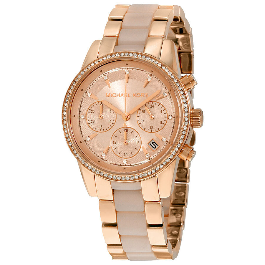 Michael Kors Ritz Chronograph Rose Gold Women's Watch - MK6307 Main image