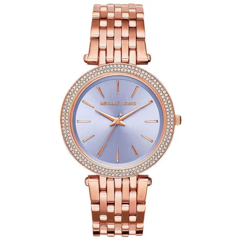 Michael Kors Darci Purple Dial Rose Gold-Tone Women's Watch - MK3400 Hoofdafbeelding