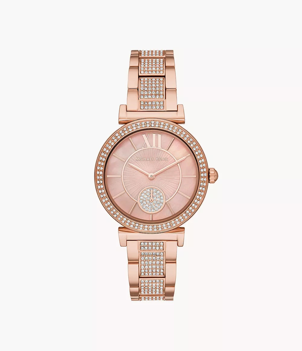 Michael Kors Abbey Three-Hand Rose Gold-Tone Watch - MK4617 Main image