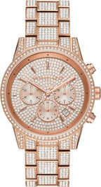 Michael Kors Ritz Pavé Rose Gold-Tone Women's Watch - MK6748