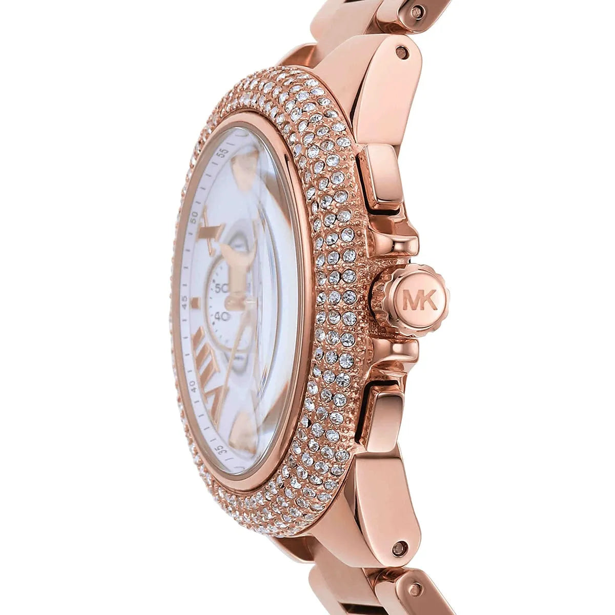Michael Kors oversized Camille Pavé dameshorloge in roségoudkleur - MK6995 Secundaire afbeelding