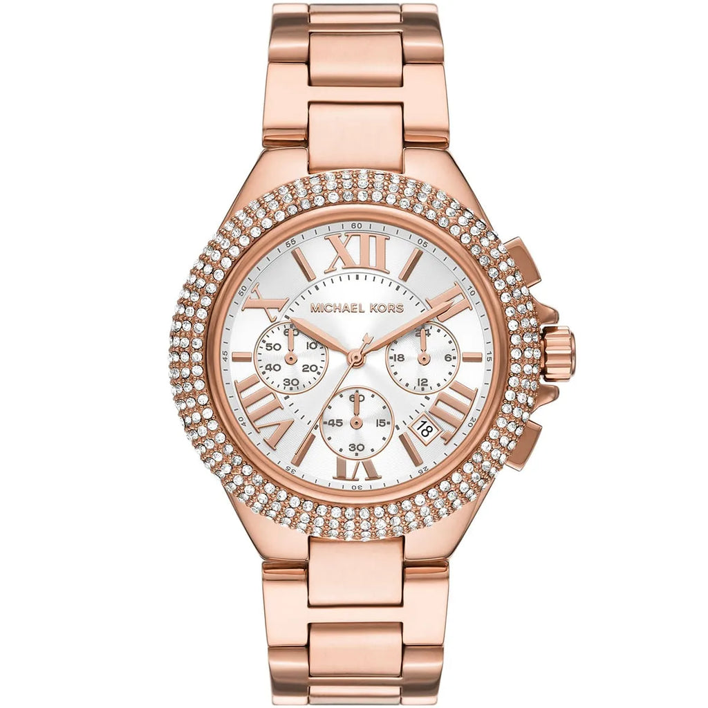 Michael Kors Oversized Camille Pavé Rose Gold-Tone Women's Watch - MK6995