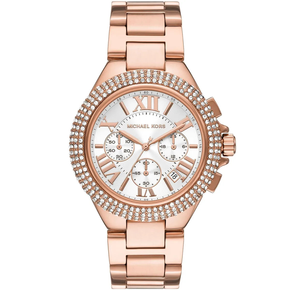Michael Kors Oversized Camille Pavé Rose Gold-Tone Women's Watch - MK6995 Hoofdafbeelding