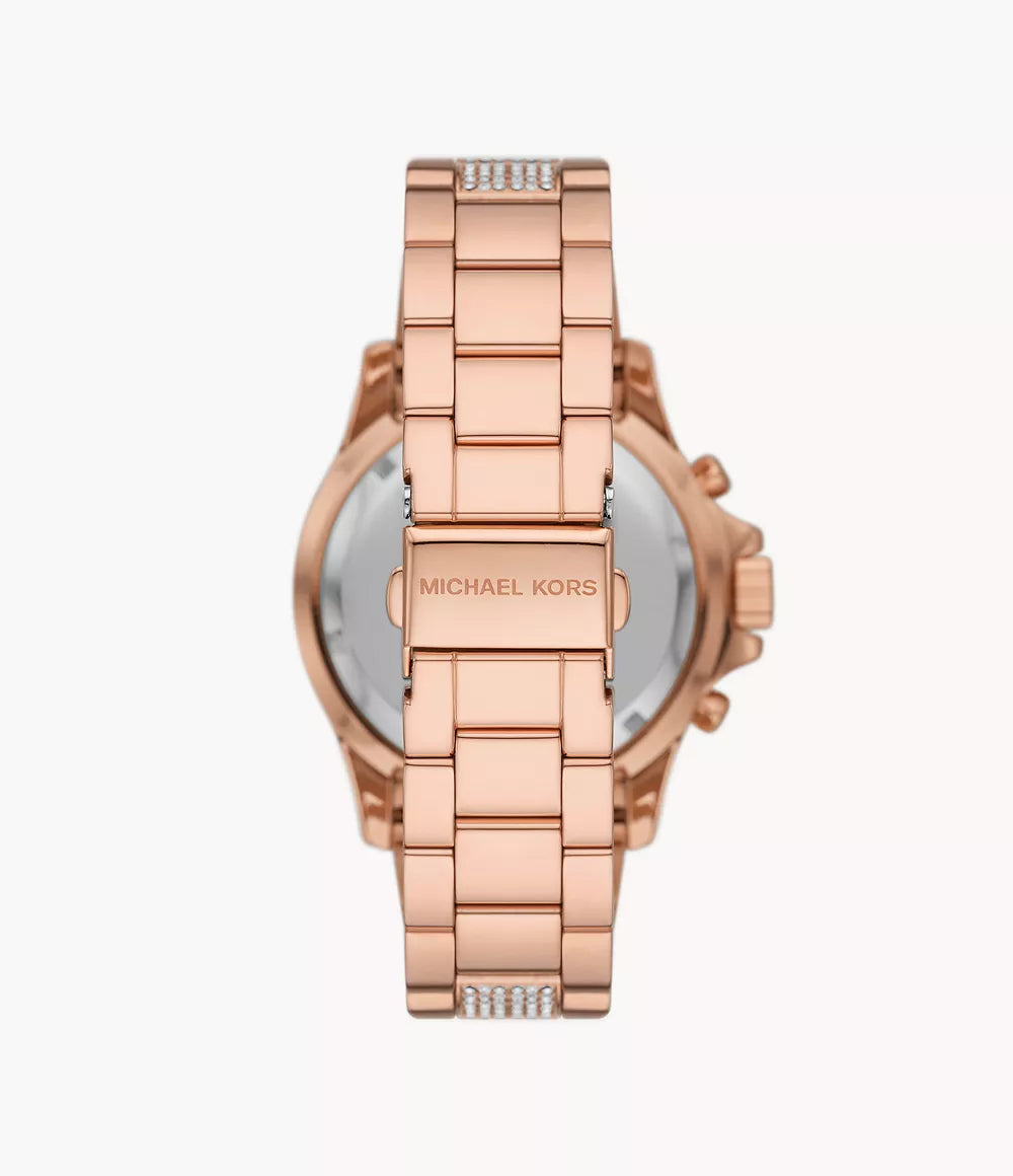 Michael Kors Oversized Everest Pavé Rose Gold-Tone Women's Watch - MK7211