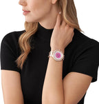 Michael Kors Oversized Camille Ombré Pavé Rose Gold-Tone Women's Watch - MK7340