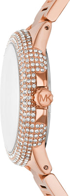 Michael Kors Oversized Camille Ombré Pavé Rose Gold-Tone Women's Watch - MK7340