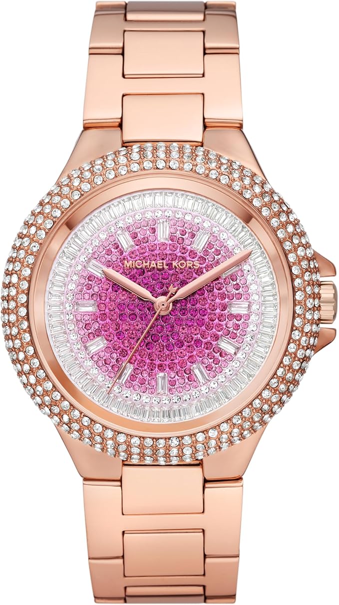 Michael Kors Oversized Camille Ombré Pavé Rose Gold-Tone Women's Watch - MK7340
