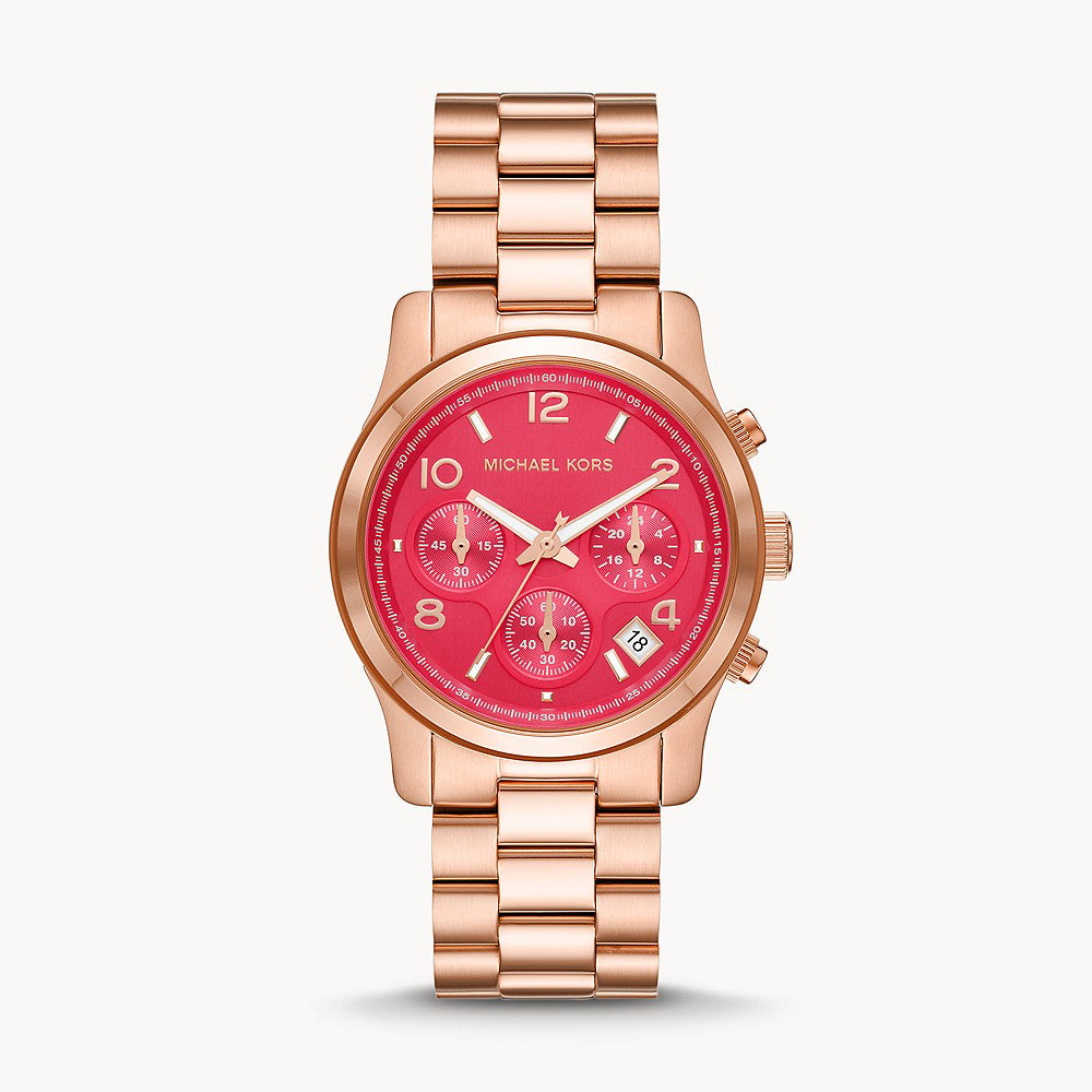 Michael Kors Runway Chronograph Rose Gold-Tone Women's Watch - MK7352