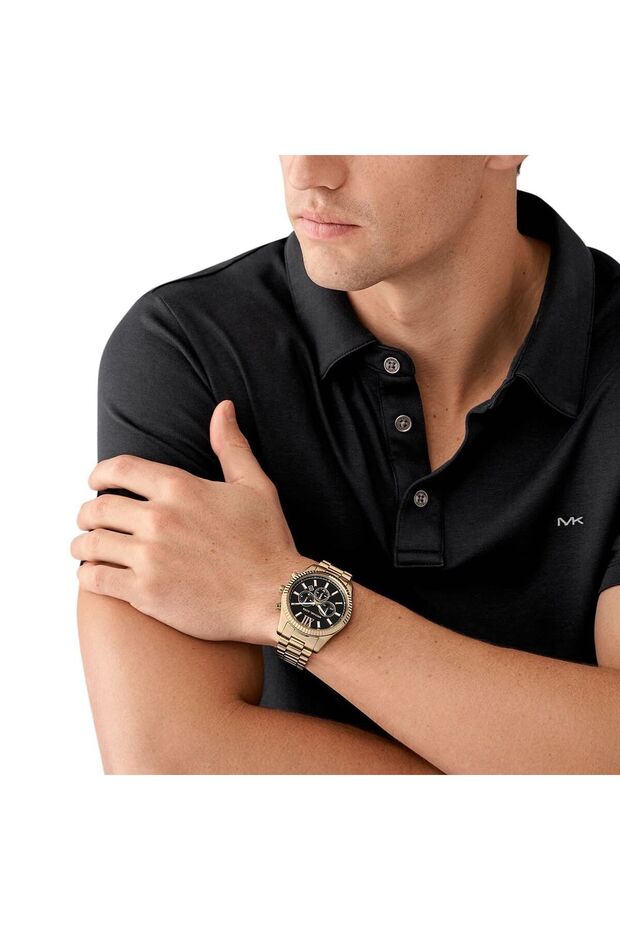 Michael Kors Oversized Lexington Rose Gold-Tone Men's Watch - MK9155