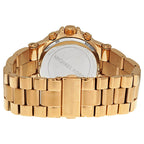 Michael Kors Baguette Bezel Chronograph Rose Gold-Tone Women's Watch - MK5412