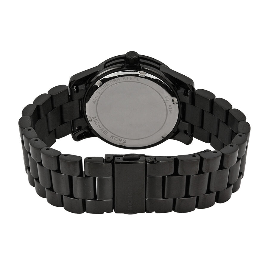 Michael Kors Runway Black and Gold Dial Black Ion-plated Women's Watch - MK6057