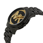 Michael Kors Runway Black and Gold Dial Black Ion-plated Women's Watch - MK6057