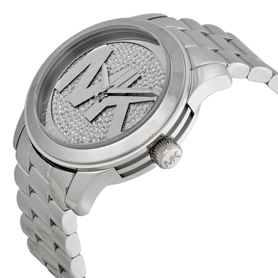 Michael Kors Runway Crystal Pave dameshorloge in zilverkleur - MK5544 Secundaire afbeelding