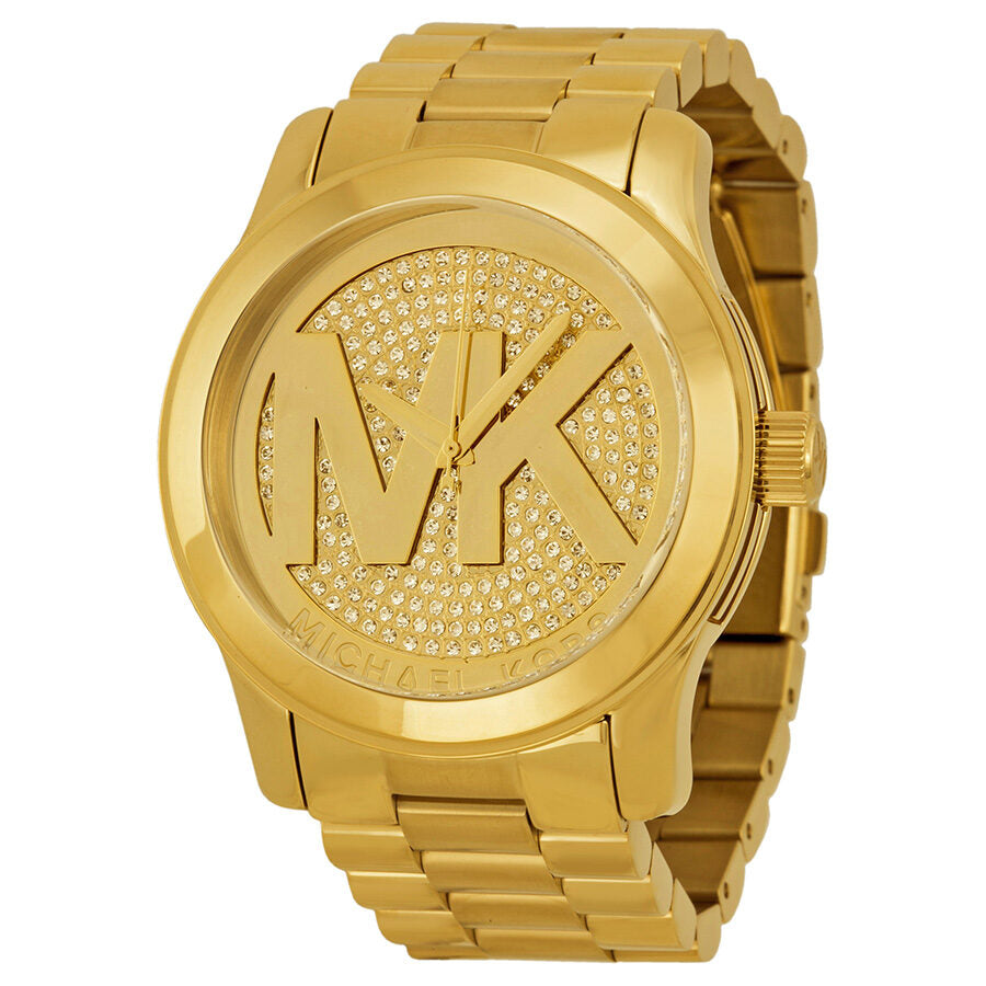 Michael Kors Runway Pave Dial Gold Women's Watch - MK5706 Hoofdafbeelding