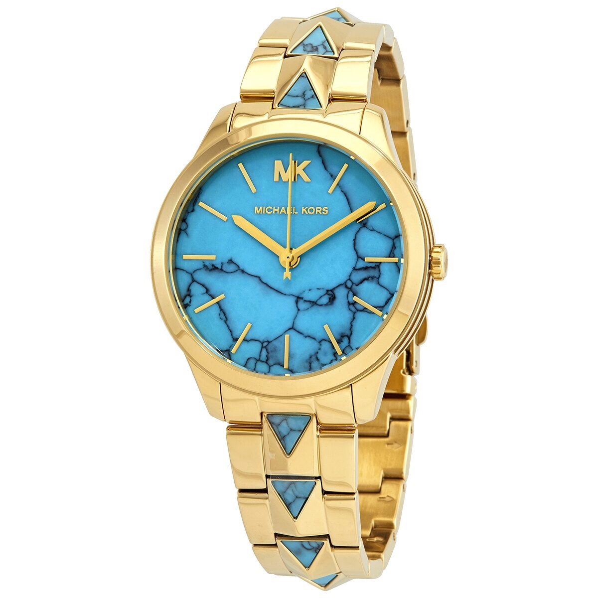 Michael Kors Runway Mercer Turquoise Dial Ladies Watch MK6670 Hoofdafbeelding