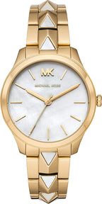 Michael Kors Runway Mercer  White Dial Gold Women's Watch - MK6689