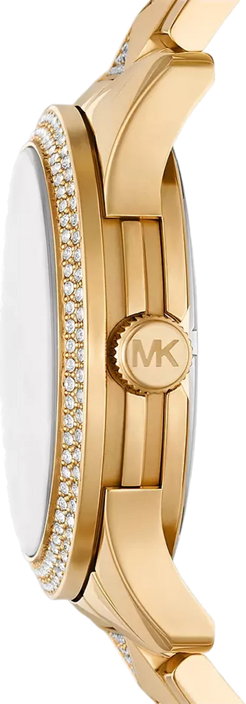 Michael Kors Runway Pavé dameshorloge met groene wijzerplaat en gouden accenten - MK7390 Secundaire afbeelding