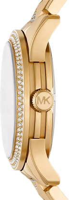 Michael Kors Runway Pavé Green Dial Gold Women's Watch - MK7390