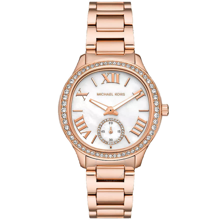 Michael Kors Sage Pavé Rose Gold-Tone Women's Watch - MK4806 Hoofdafbeelding