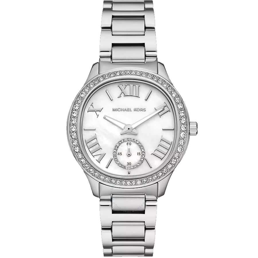 Michael Kors Sage Pavé Silver-Tone Women's Watch - MK4807 Hoofdafbeelding