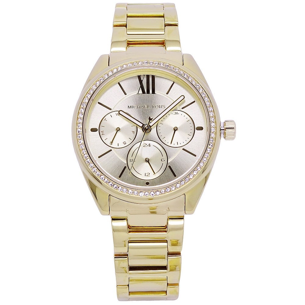 Michael Kors Slim Runway Three-Hand Gold-Tone Women's Watch - MK7090 Hoofdafbeelding