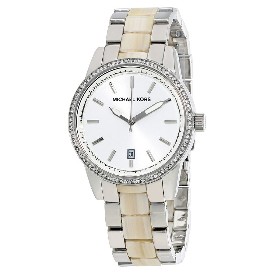 Michael Kors Silver Dial Steel and Acrylic Ladies Watch MK6371 Main image