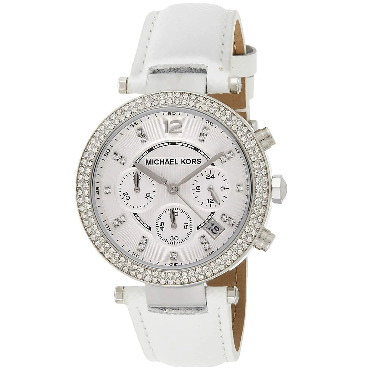 Michael Kors Parker Chronograph White Leather Women's Watch - MK2277 Secundaire afbeelding