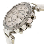 Michael Kors Parker Chronograph White Leather Women's Watch - MK2277