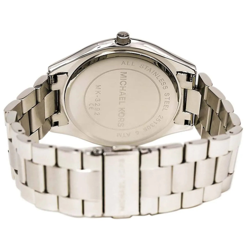 Michael Kors Slim Runway Silver-Tone and Turquoise Women's Watch - MK3292
