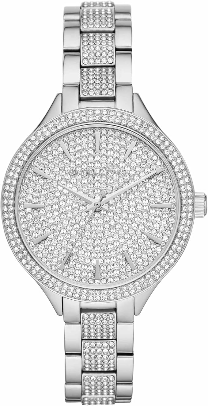 Michael Kors Slim Runway Pavé Silver-Tone Women's Watch - MK3822 Hoofdafbeelding